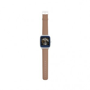 ASUS ZenWatch 2 Smart Watch Leder, 115 mm, Silber/Braun