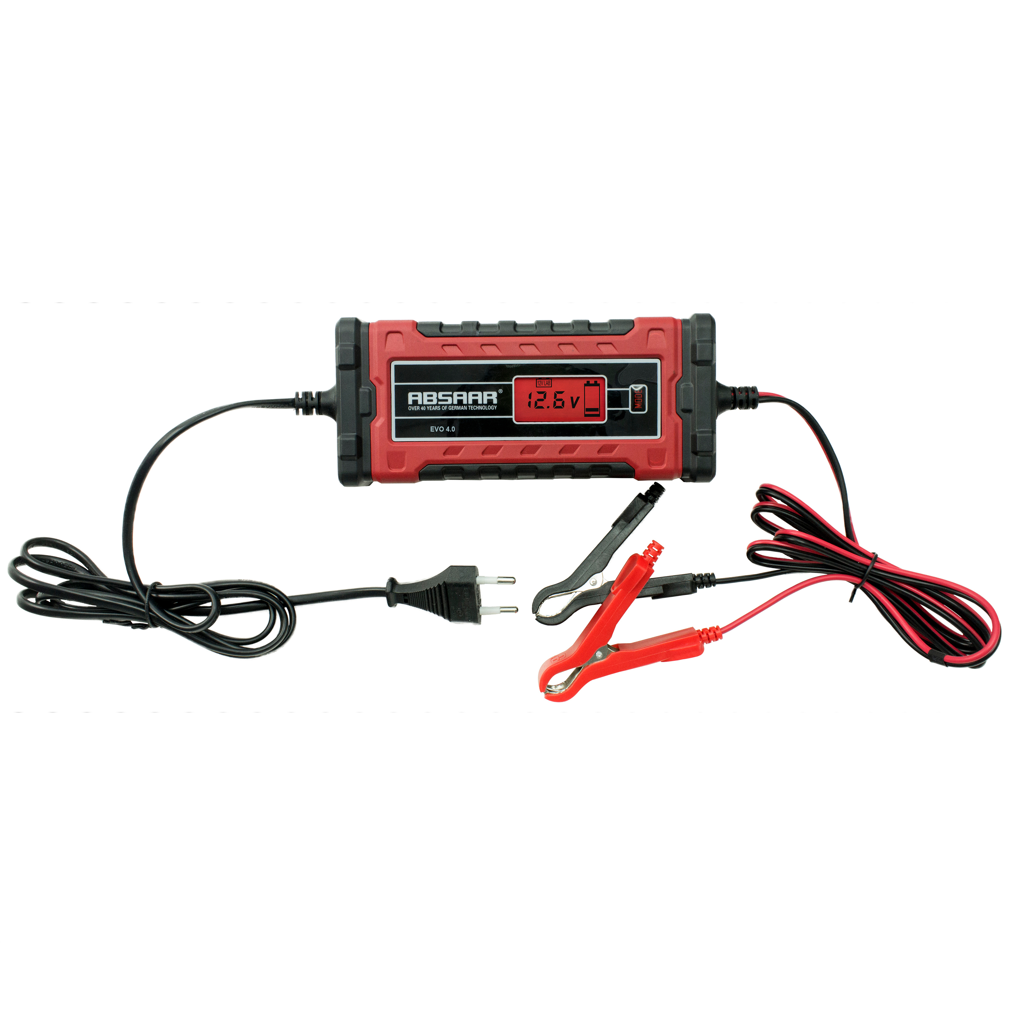 Rot/Schwarz 158001 ABSAAR 4.0 Batterieladegerät, EVO