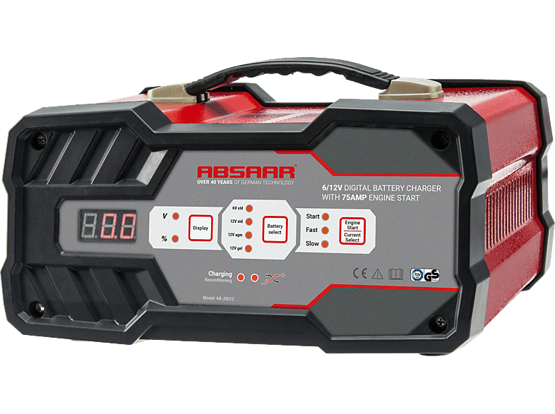 ABSAAR 158006 Batterieladegerät, Rot/Schwarz Batterieladegerät kaufen
