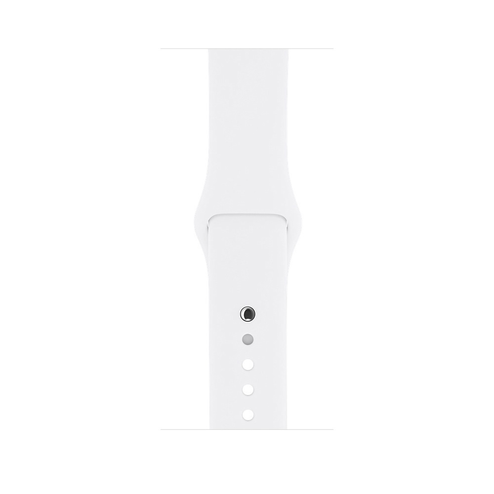 APPLE Watch Series 2 Smart Watch Aluminium Polymer, 38 mm, Silber/Weiß