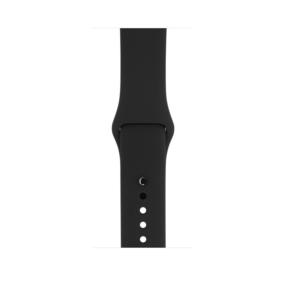 APPLE Watch Series 1 Smart Watch Aluminium Polymer, 38 mm, Space Grey/Schwarz