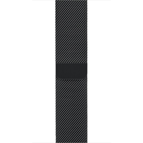 APPLE Watch Series 2 Smart Watch Edelstahl Edelstahl Milanese Armband, 38 mm, Schwarz/Schwarz