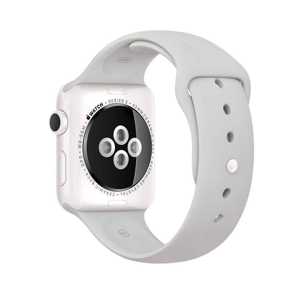 APPLE Watch Series 2 Edition Smartwatch Keramik Polymer, 38 mm, Weiß/Wolke