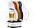 DE-LONGHI Gusto Colors EDG355.W - Kapselmaschine (Weiß/Schwarz/Mehrfarbig)