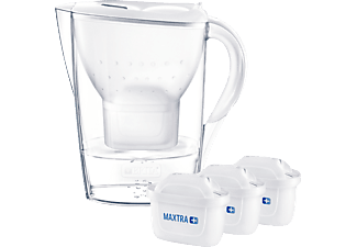 BRITA Marella +3X Kartuschen - Wasserfilter (Weiss)