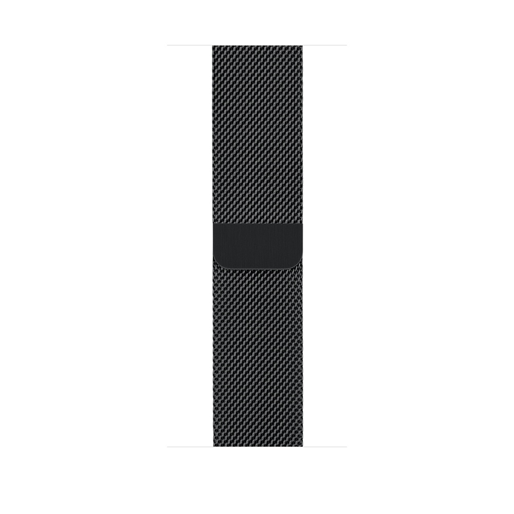 APPLE Watch Series 2 Smart Watch Edelstahl Edelstahl Milanese Armband, 42 mm, Schwarz/Schwarz