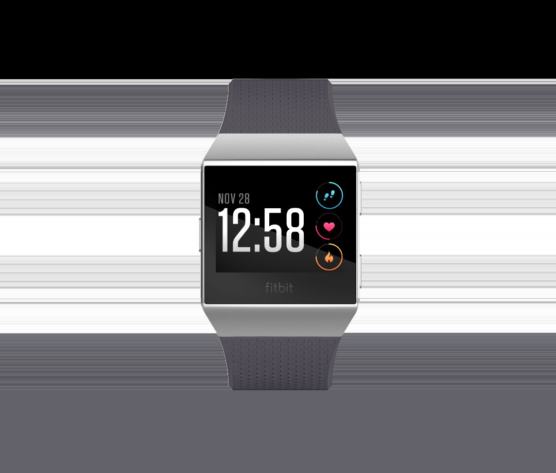 FITBIT Ionic Fitness-Smartwatch Aluminium Elastomer, S/L, Blue-Gray/White
