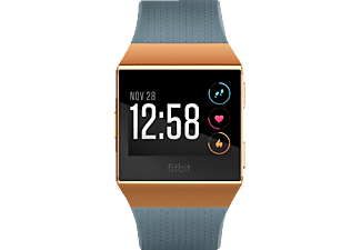 FITBIT Ionic Fitness-Smartwatch Aluminium Elastomer, S/L, Slate Blue/Burnt Orange