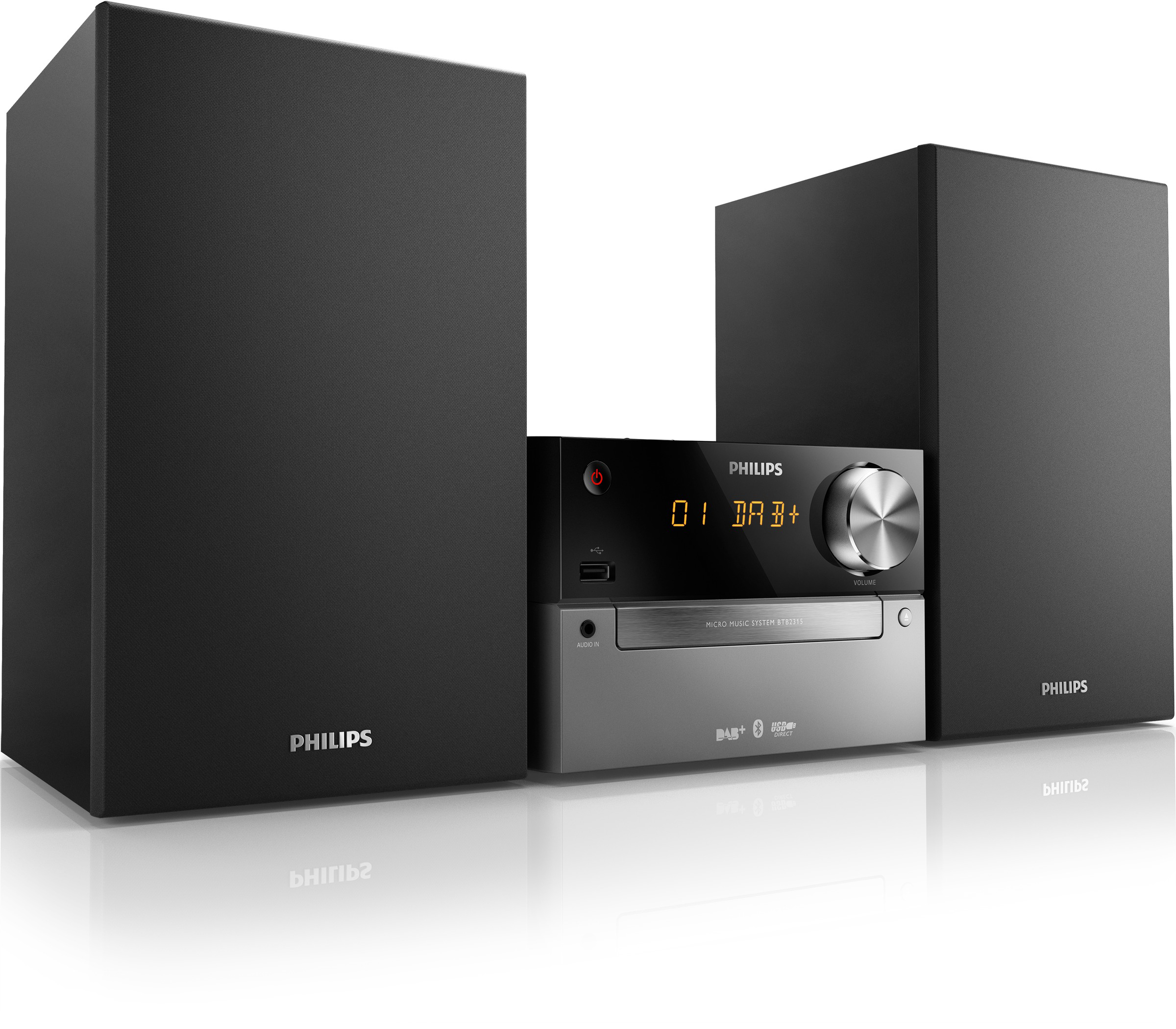 PHILIPS BTB2315 Micro-Anlage (Silber/Schwarz)