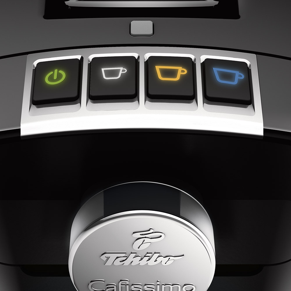TCHIBO CAFISSIMO Saeco Tuttocaffè Nero inkl. 100 Kapseln Kapselmaschine Schwarz