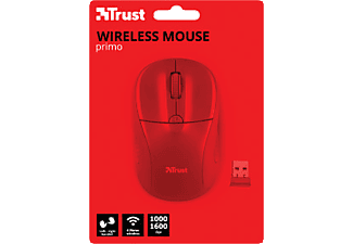 TRUST 22138 Primo Kablosuz Mouse Neon Kırmızı