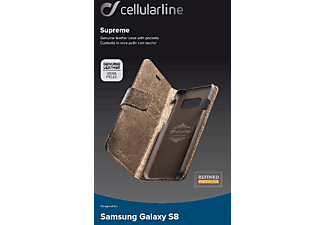 CELLULAR LINE SUPREME, Bookcover, Samsung, Galaxy S8, Braun