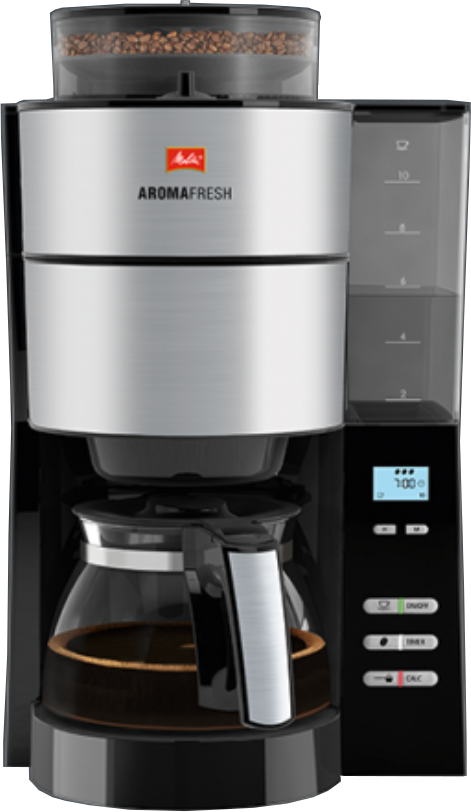 MELITTA  AromaFresh - Koffiezetapparaat - Inhoud watertank: 1,2 l - Type kan: Glazen kan - Zwart