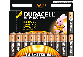 DURACELL AA/LR6 PLUS POWER ALKALINE 18PCS - Piles (Noir/Cuivre)
