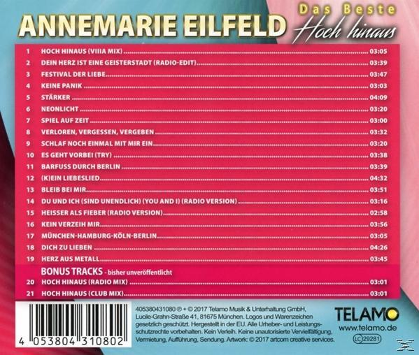 Annemarie Eilfeld - (CD) Beste Hoch hinaus-Das 