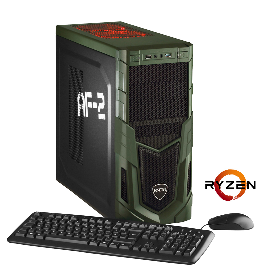 HYRICAN MILITARY 5561 - AMD Ryzen™ 5 1500X - 8 GB - 120 GB - NVIDIA GeForce® GTX 1050 Ti - Windows 10