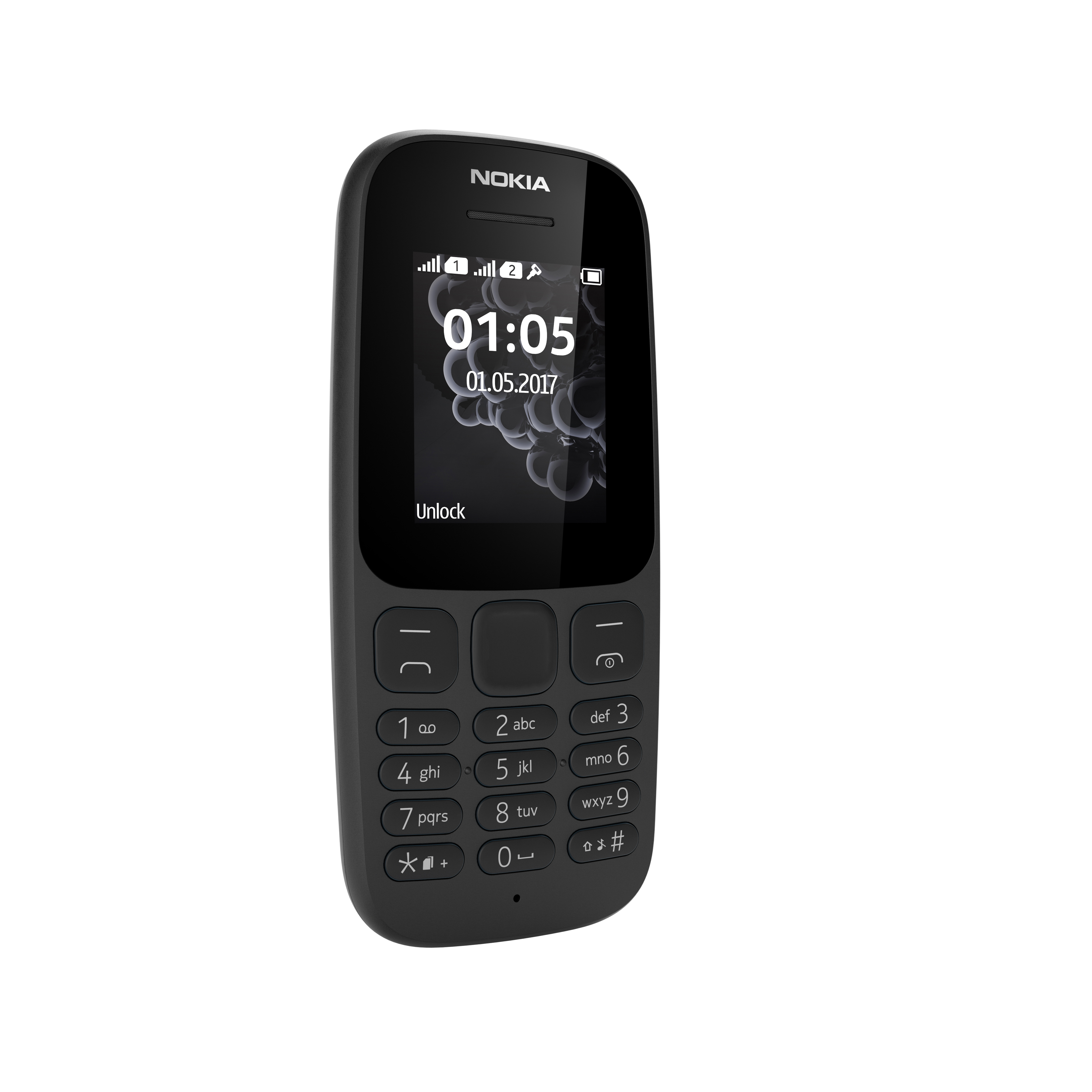 NOKIA 105 Dual Sim Handy, Schwarz