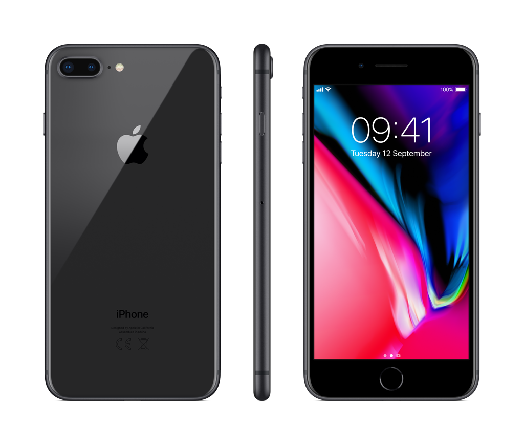 APPLE iPhone 8 Plus Space Grau 256 GB 256 GB, Space Grau