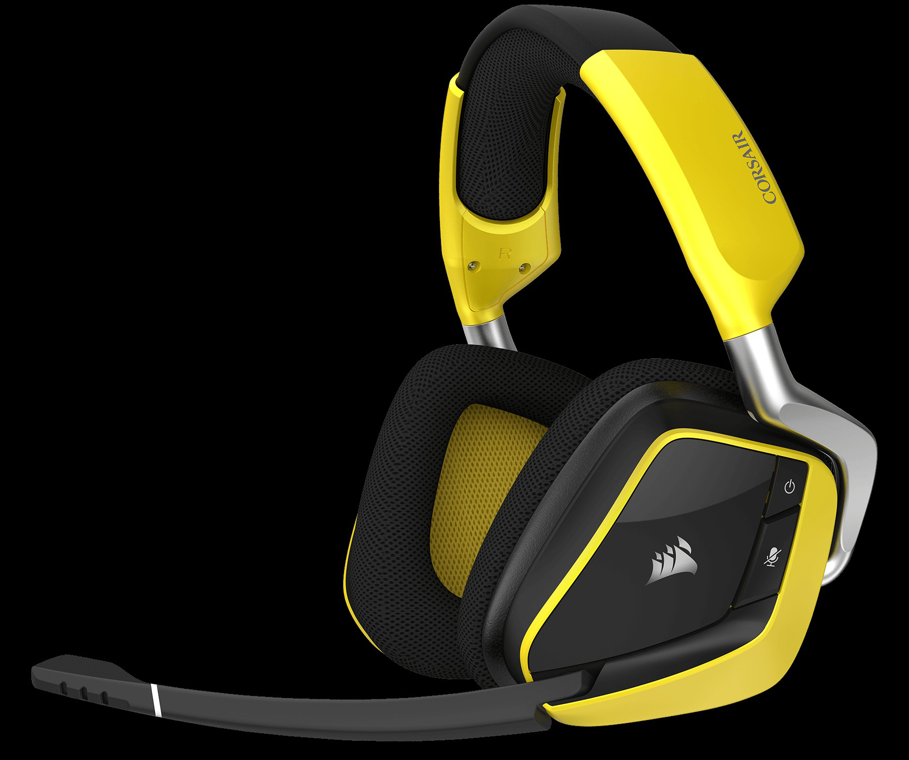 CORSAIR Void Pro RGB SE Premium Gaming Headset mit Dolby® Headphone 7.1, Over-ear Gaming Headset Gelb/Schwarz