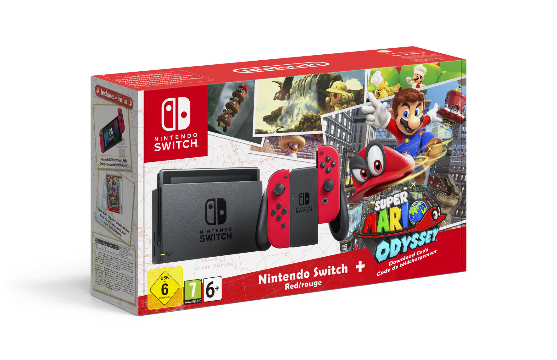 NINTENDO Switch Rot + Super Mario Odyssey
