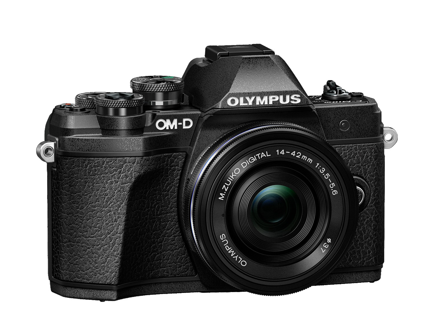 OLYMPUS OM-D E-M10 Mark III Kit Pancake Systemkamera mit Objektiv 14-42 mm, 7,6 cm Display Touchscreen, WLAN