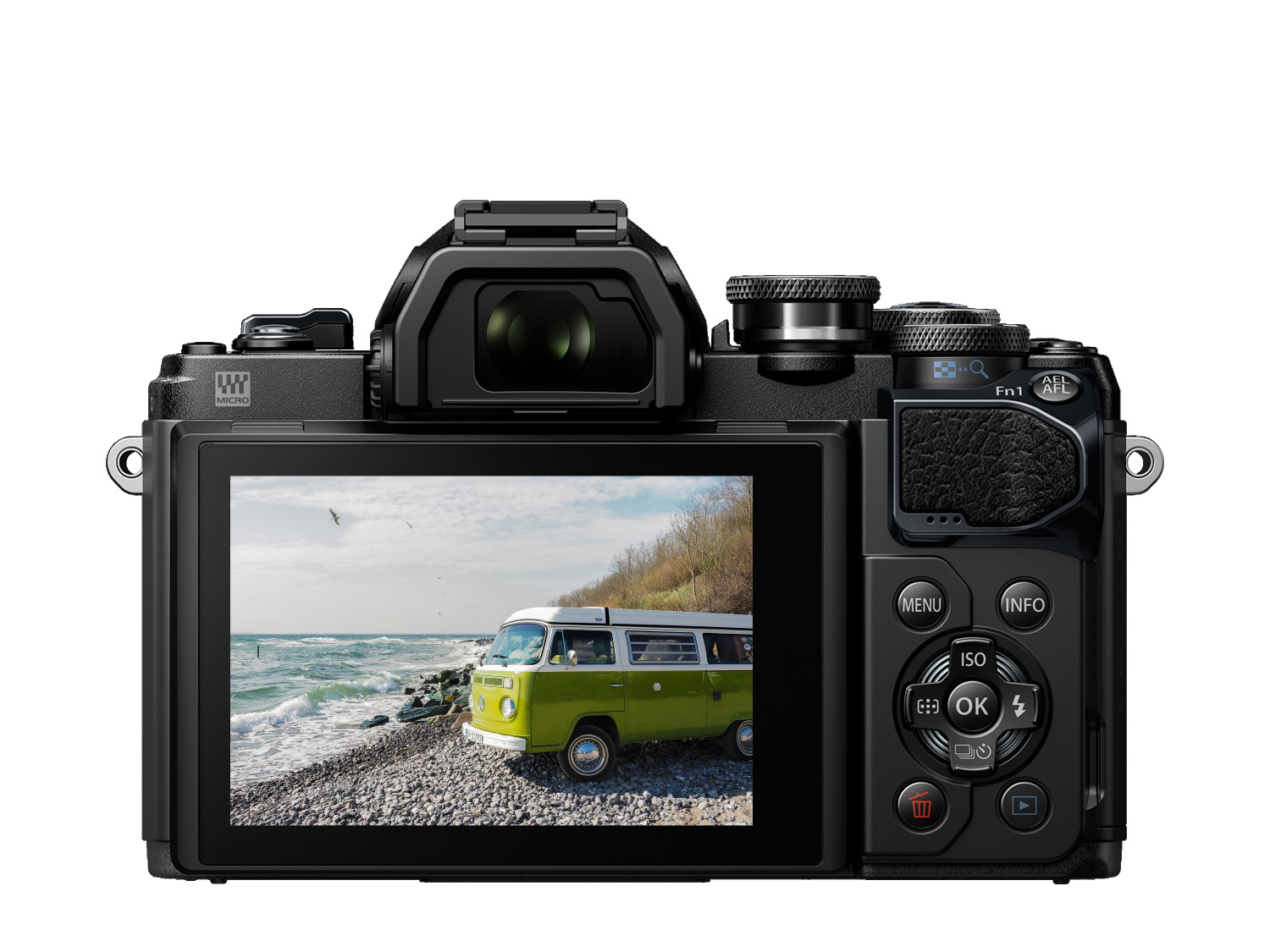 OLYMPUS OM-D E-M10 Mark III Kit Pancake Systemkamera mit Objektiv 14-42 mm, 7,6 cm Display Touchscreen, WLAN