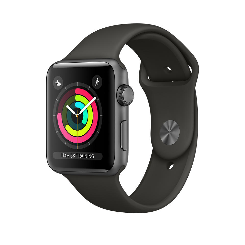APPLE AW S3 GPS MR352TU/A 38mm Uzay Grisi Alüminyum Kasa ve Gri Spor Kordon