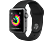 APPLE Watch Series 3 - Smartwatch (130-200 mm, Hochleistungs-Fluorelastomer, Space Grau mit Sportarmband Schwarz)