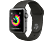 APPLE Watch Series 3 - Smartwatch (130-200 mm, Hochleistungs-Fluorelastomer, Space Grau mit Sportarmband Grau)