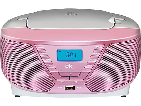 OK ORC 311 - CD-Radio portatile (AM, FM, Rosa)