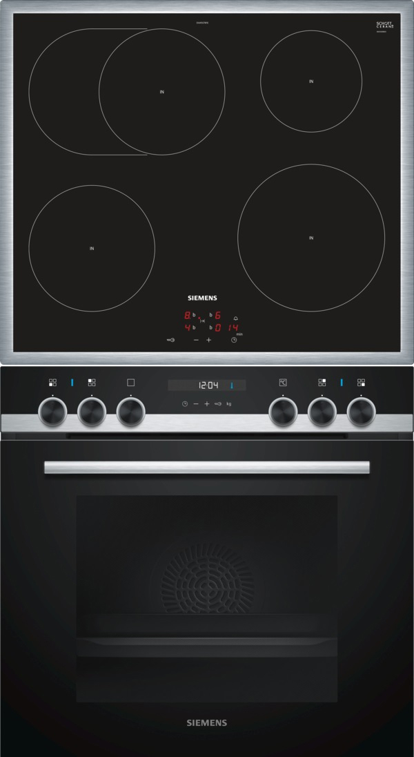SIEMENS EQ521IB00 iQ500, Einbauherdset (Induktionskochfeld, A, 71 l)