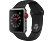APPLE Watch Series 3 - Smartwatch (130 - 200 mm, Fluoroelastomero ad alte prestazioni, Space Grigio con braccialetto da sport Nero)