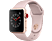 APPLE Watch Series 3 - Montre intelligente (130 - 200 mm, élastomère fluoré haute puissance, Or avec bracelet de sport en rose sablé)