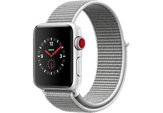 APPLE Watch Series 3 - Smartwatch (130 - 190 mm, Tessuto di nylon, Argento con microfono Sport loop)
