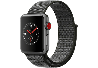 APPLE Watch Series 3 - Smartwatch (130 - 190 mm, Tessuto di nylon, Space Grigio con sport loop Oliva scuro)