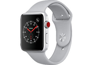 APPLE Watch Series 3 - Smartwatch (140-210 mm, Hochleistungs-Fluorelastomer, Silber mit Sportarmband Nebel)
