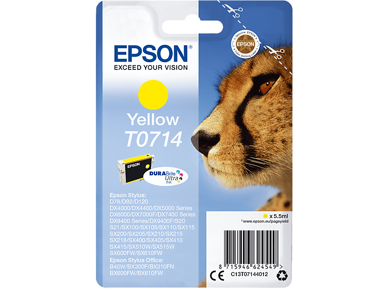 EPSON Inktpatroon T0713 Geel (C13T07144022)