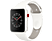 APPLE Watch Edition - Montre intelligente (130 - 200 mm, élastomère fluoré haute puissance, Blanc avec bracelet de sport en blanc doux/galet)