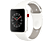 APPLE Watch Edition - Smartwatch (130-200 mm, Hochleistungs-Fluorelastomer, Weiß mit Sportarmband Soft Weiß/Kiesel)