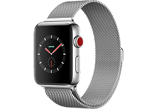 APPLE Watch Series 3 - Smartwatch (150-200 mm, Edelstahl, Edelstahl mit Milanaise Armband)