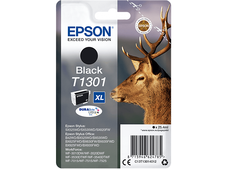 EPSON Inktpatroon XL T1301 Zwart (C13T13014022)