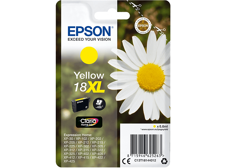 EPSON Inktpatroon 18XL Geel (C13T18144022)