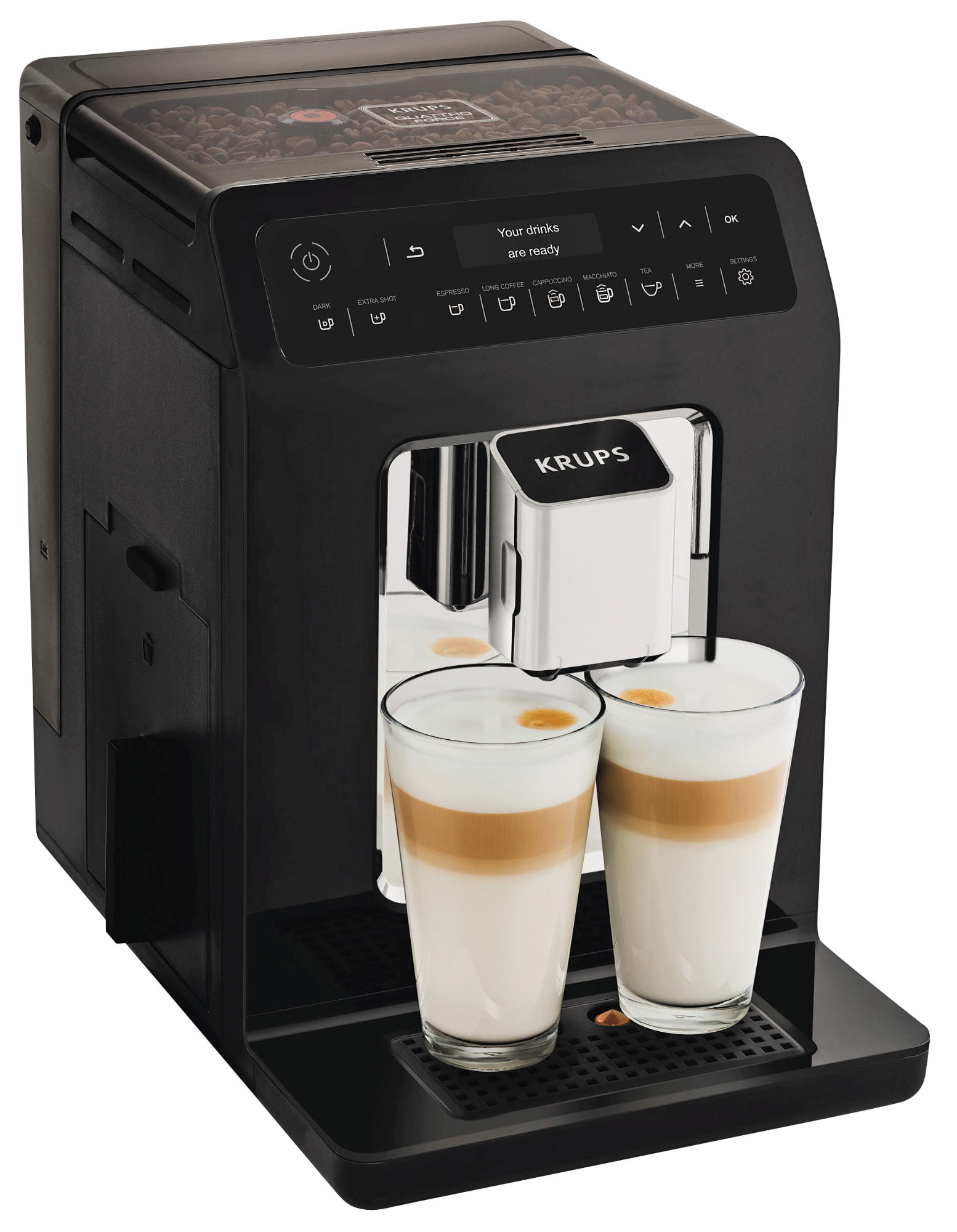KRUPS Evidence EA8908 - Volautomatische espressomachine - Maximaal aantal kopjes: 2 - Melkslang - Zwart