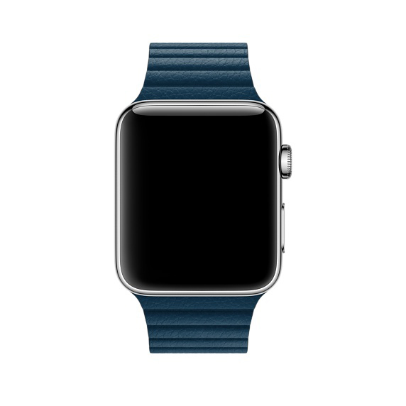 APPLE 42 mm Lederarmband mit Schlaufe, Armband, Kosmosblau