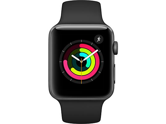 APPLE Watch Series 3 42mm spacegrijs aluminium / zwart sportbandje