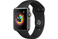 APPLE Watch Series 3 42mm spacegrijs aluminium / zwart sportbandje