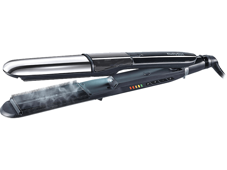 Plancha de pelo - BaByliss ST495E Pure Metal, Tecnología ultrasónica, Micro Bruma
