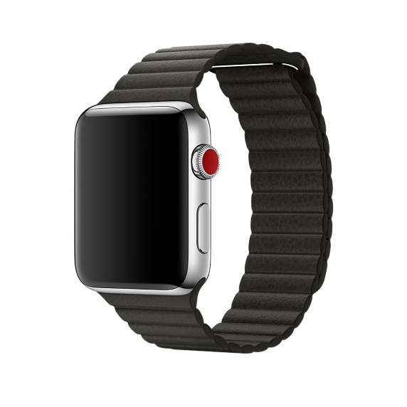 APPLE 42 mm Lederarmband mit Schlaufe, Armband, Anthrazit