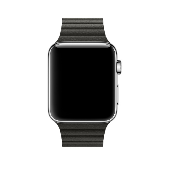 APPLE 42 mm Lederarmband mit Schlaufe, Armband, Anthrazit