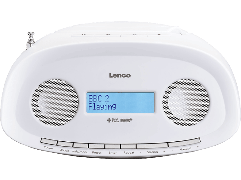 LENCO Draagbare radio CD DAB+ Wit (SCD-69WH)